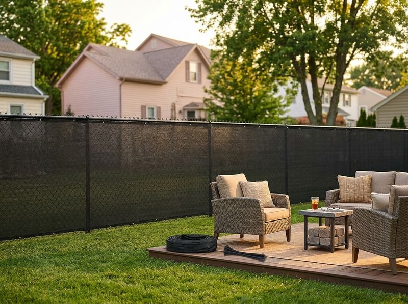 4ft × 20ft Privacy Fence Mesh — Black