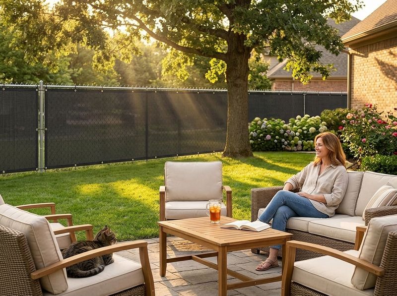 2.5ft × 25ft Balcony Privacy Screen — Black