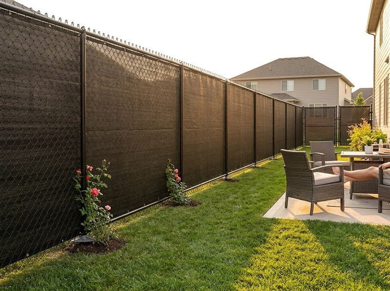 6ft × 24ft Freestanding Privacy Kit — Black