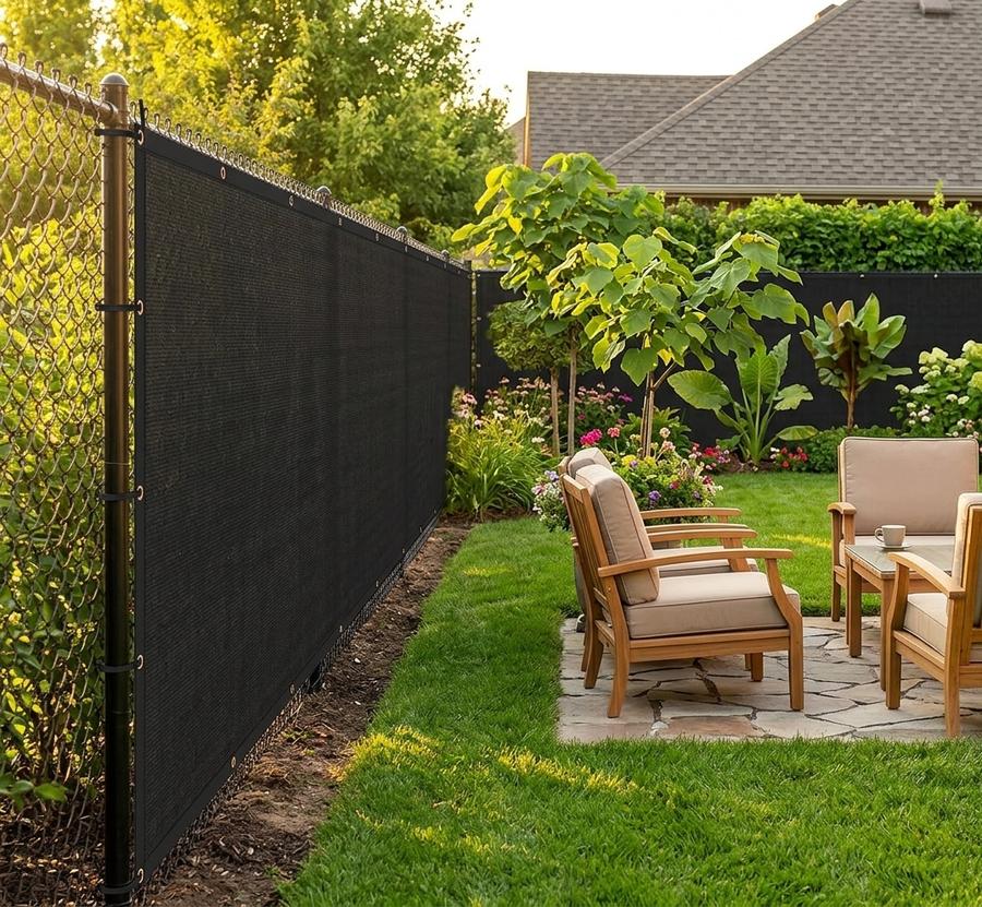 4ft × 20ft Privacy Fence Mesh — Black