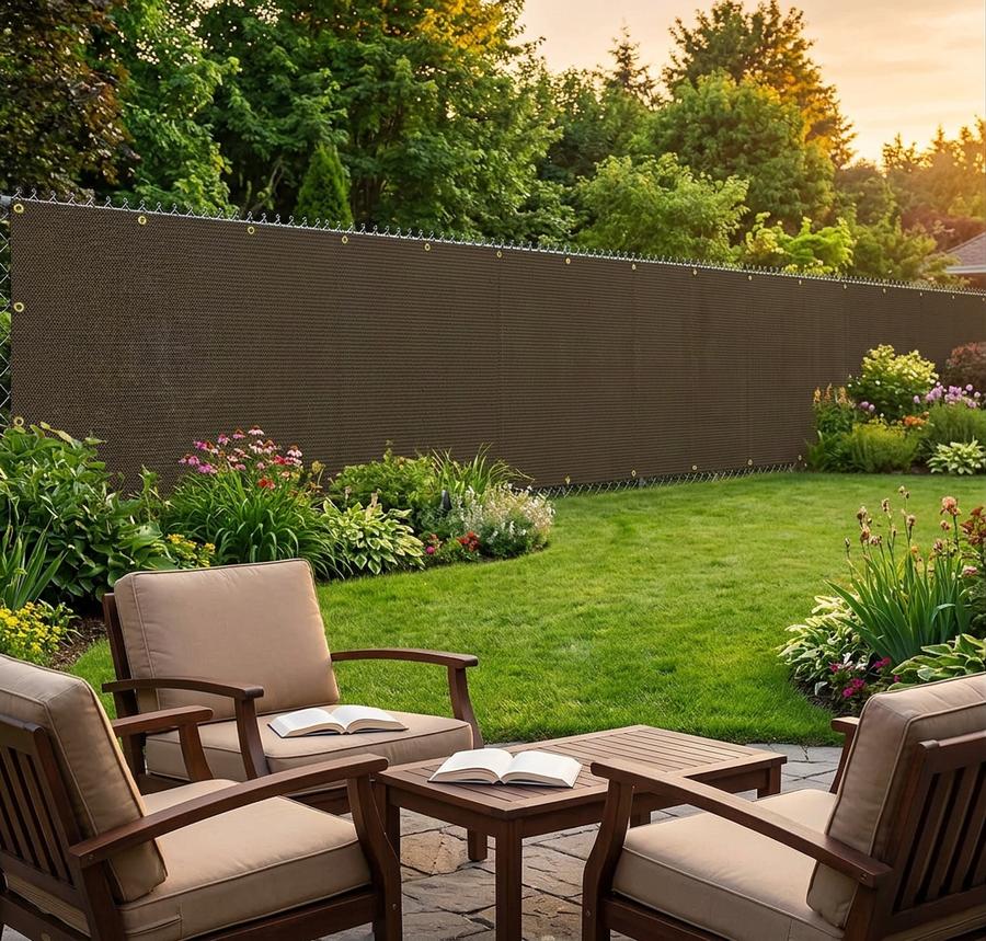 3ft × 25ft Balcony Privacy Screen — Brown